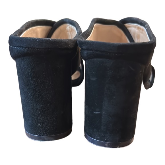 STUART WEITZMAN Suede Criss-Cross Block Heel Mule Sandals Size 7.5 - Picture 9 of 13